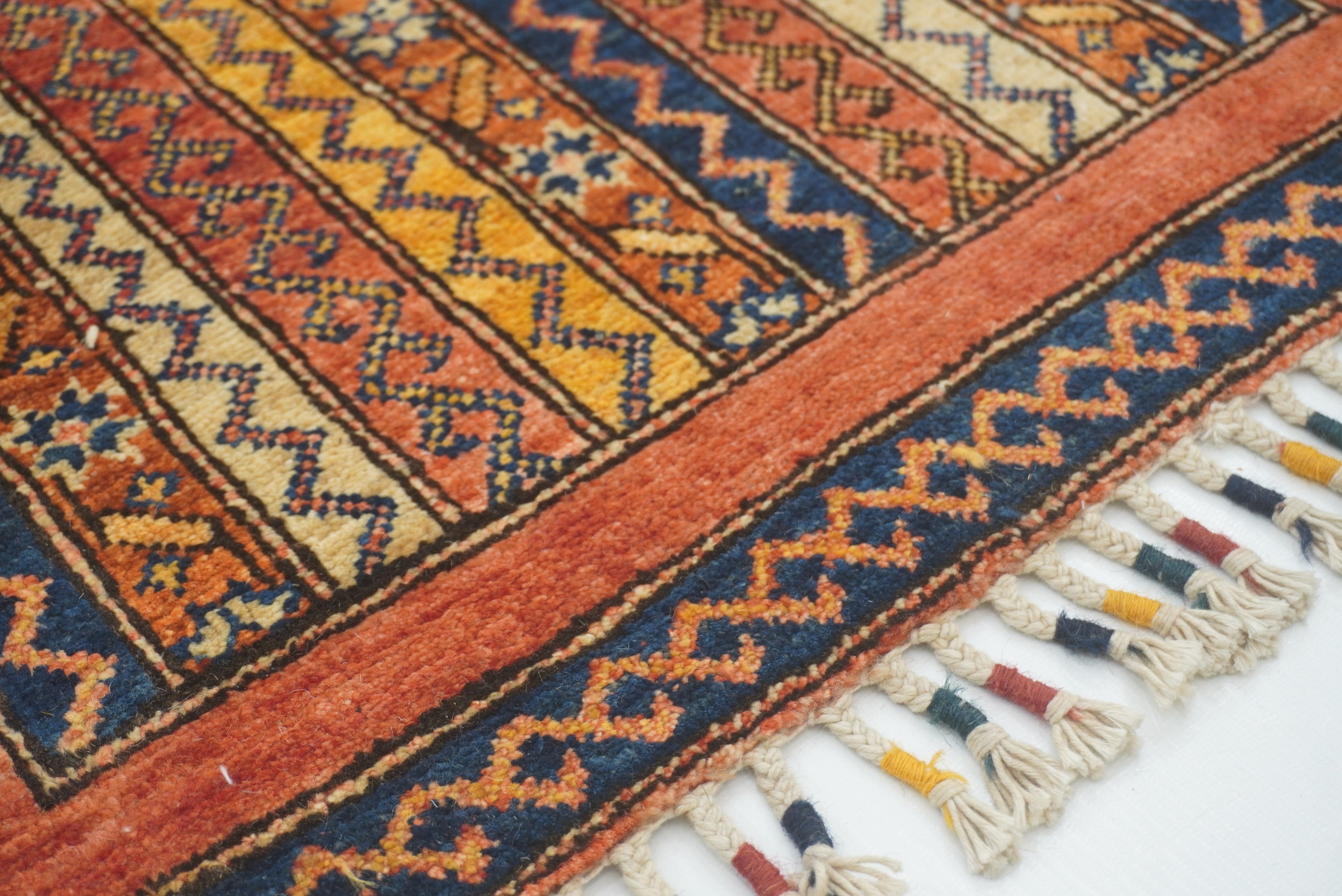 2x5 Red Shaal Turkish Hand knotted Runner Rug - Yildiz Rugs