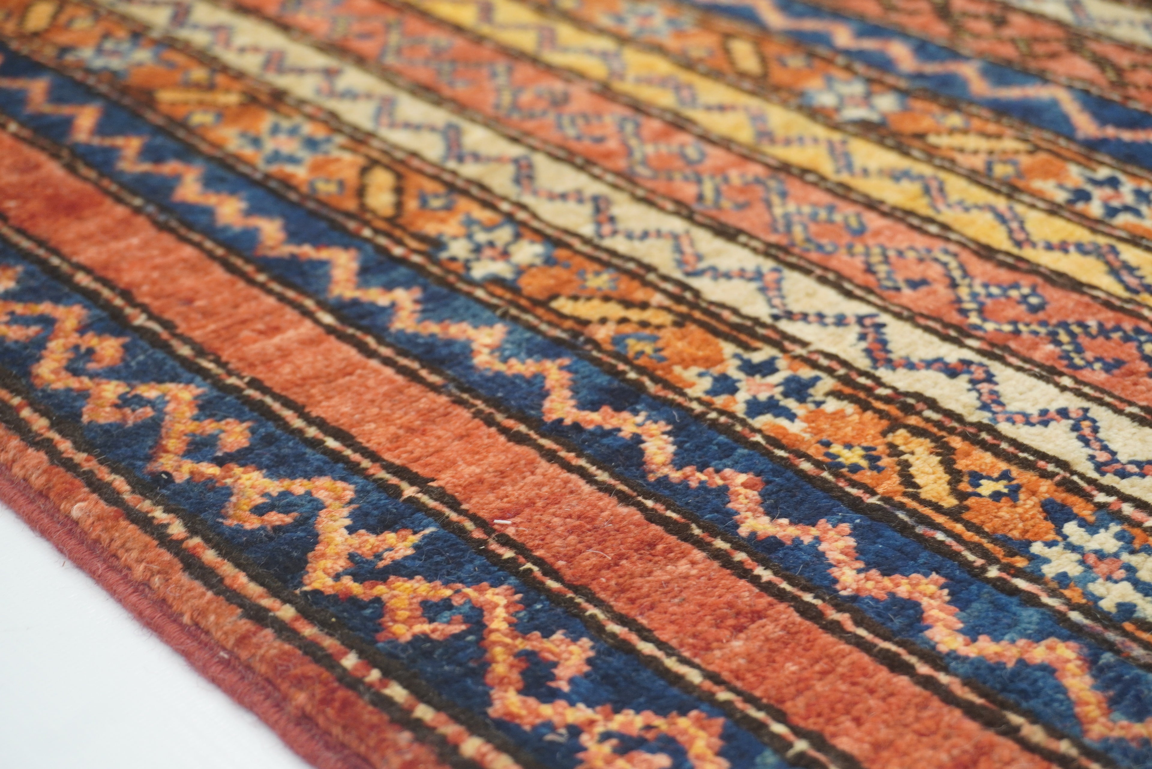 2x5 Red Shaal Turkish Hand knotted Runner Rug - Yildiz Rugs