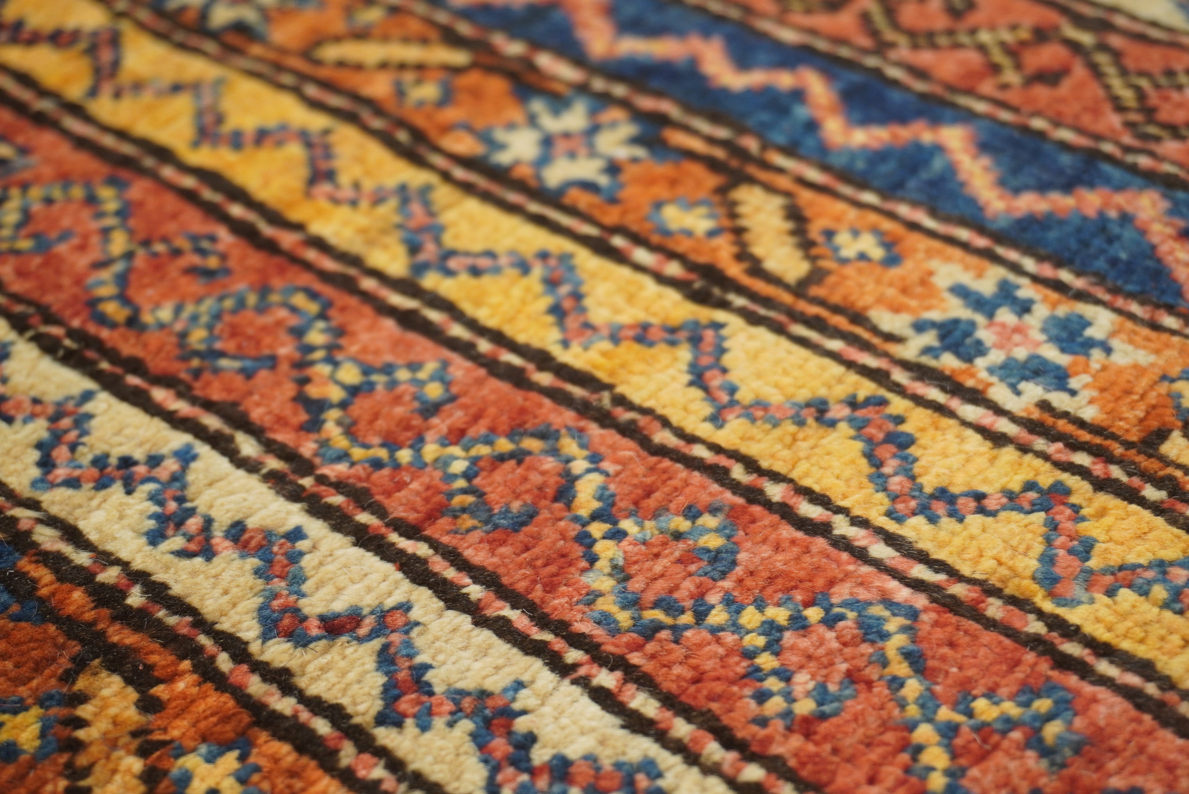 2x5 Red Shaal Turkish Hand knotted Runner Rug - Yildiz Rugs