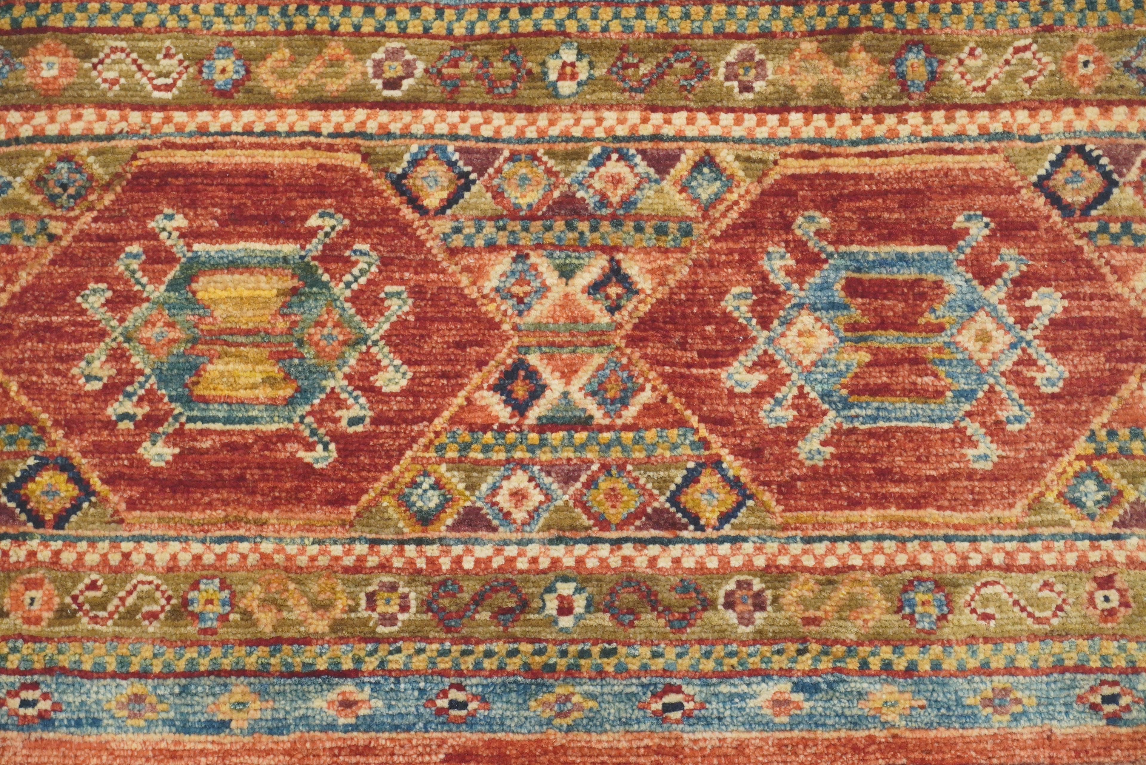 2x3 Red Khorjin Afghan Hand knotted Rug - Yildiz Rugs