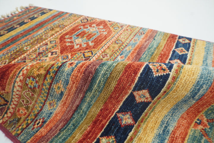 2x3 Red Khorjin Afghan Hand knotted Rug - Yildiz Rugs