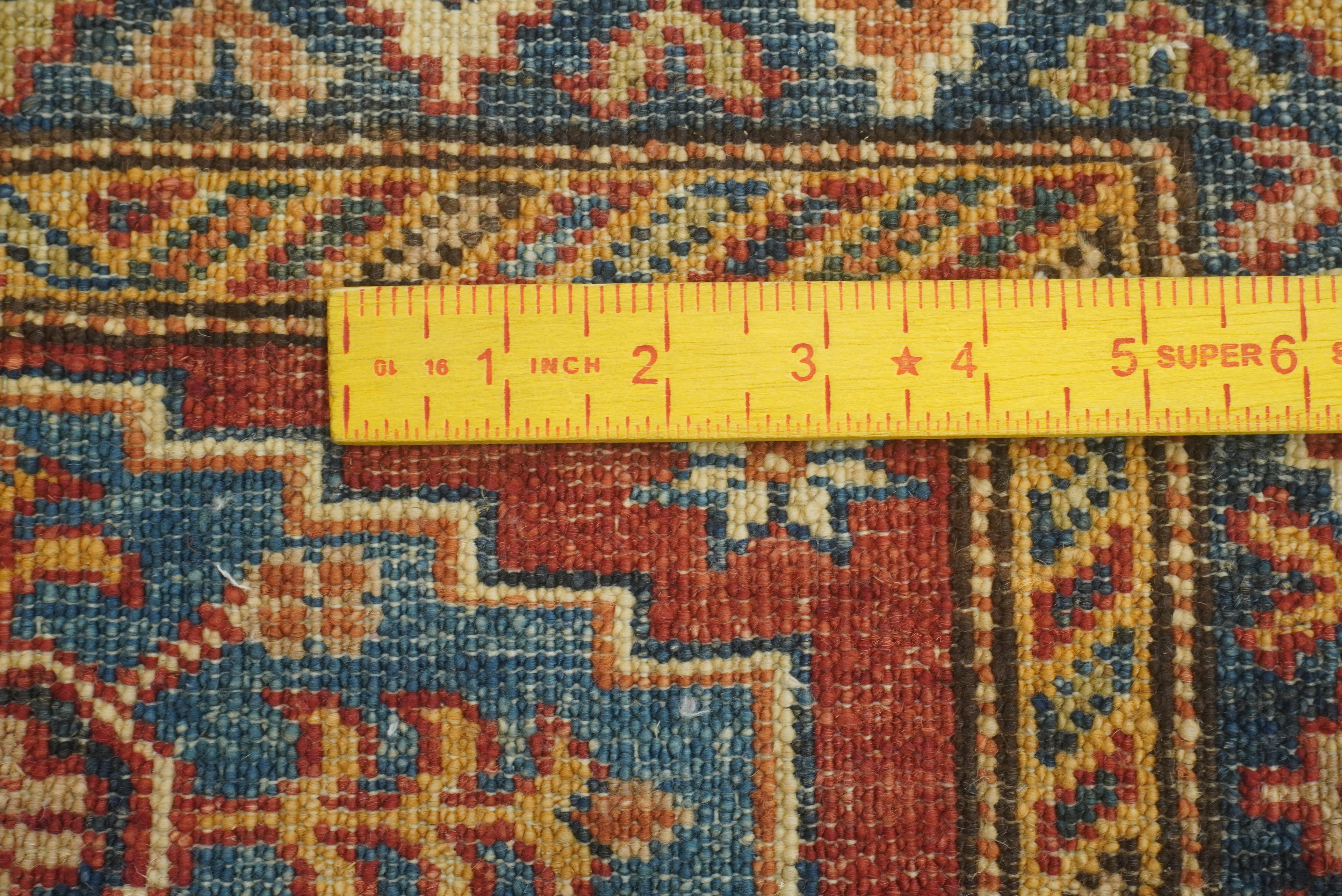 2x3 Red Kazak Hand-Knotted Afghan Rug - Yildiz Rugs