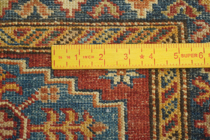 2x3 Red Kazak Hand-Knotted Afghan Rug - Yildiz Rugs