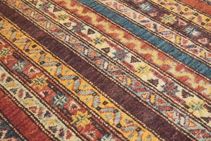 2x5 Red Shaal Turkish Hand knotted Runner Rug - Yildiz Rugs