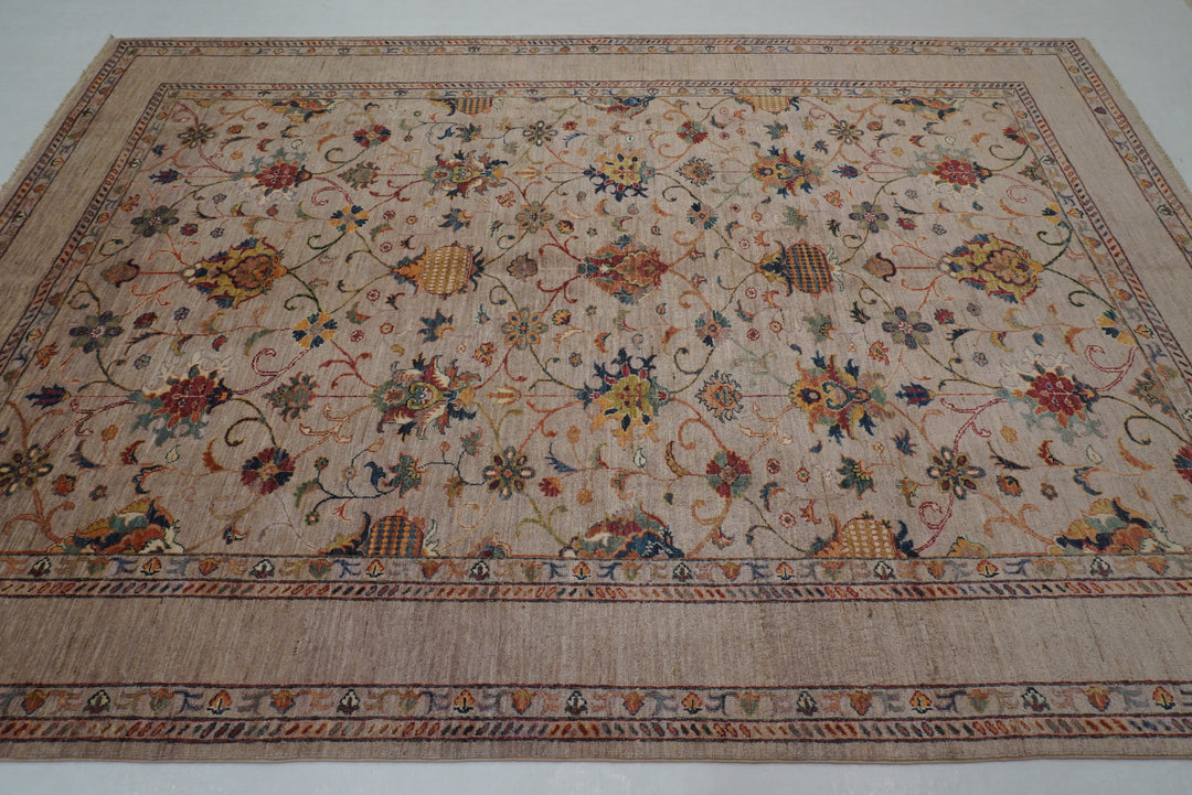 7x10 Gray Waziri Afghan Hand knotted Oriental Rug