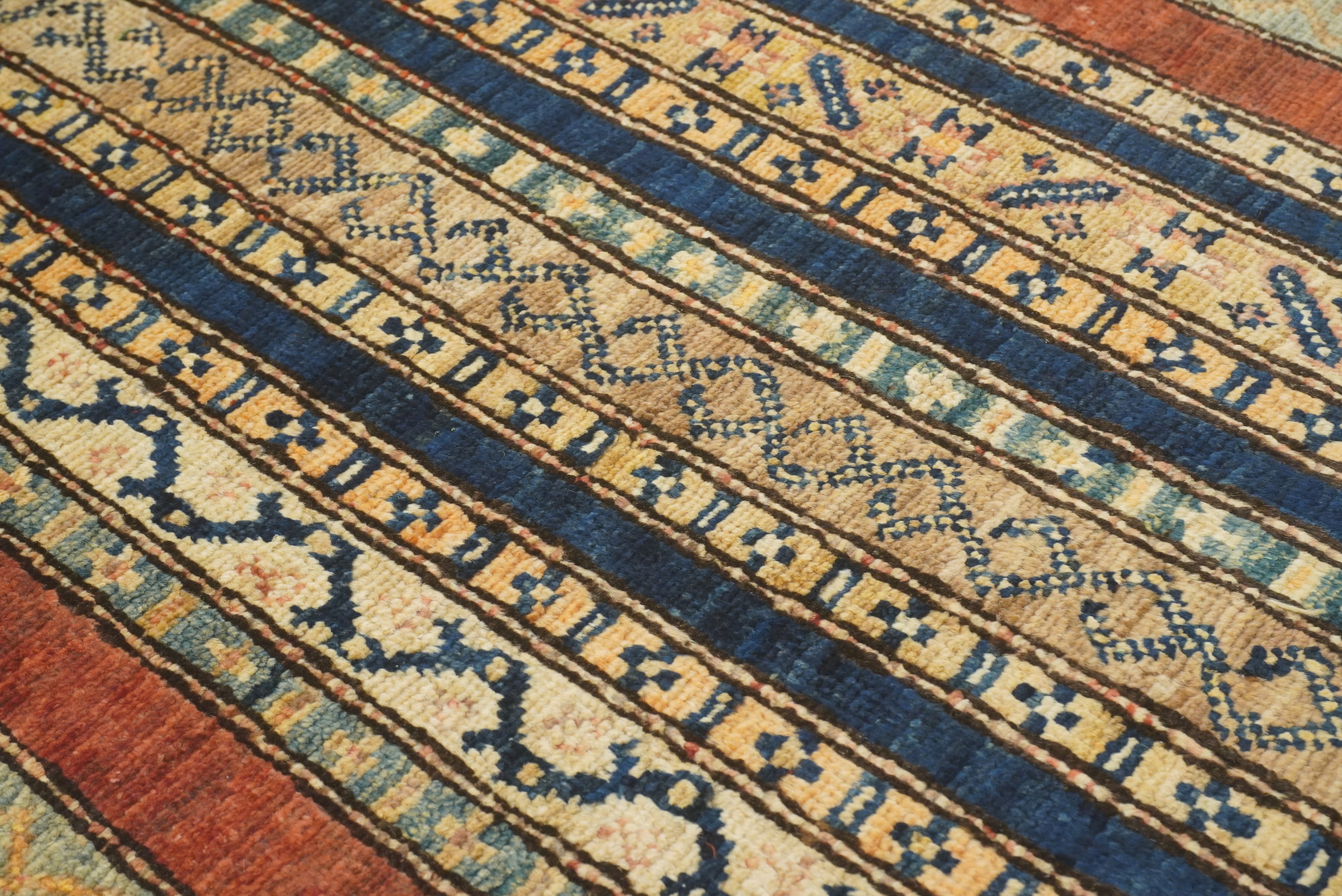 2x5 Red Shaal Turkish Hand knotted Runner Rug - Yildiz Rugs