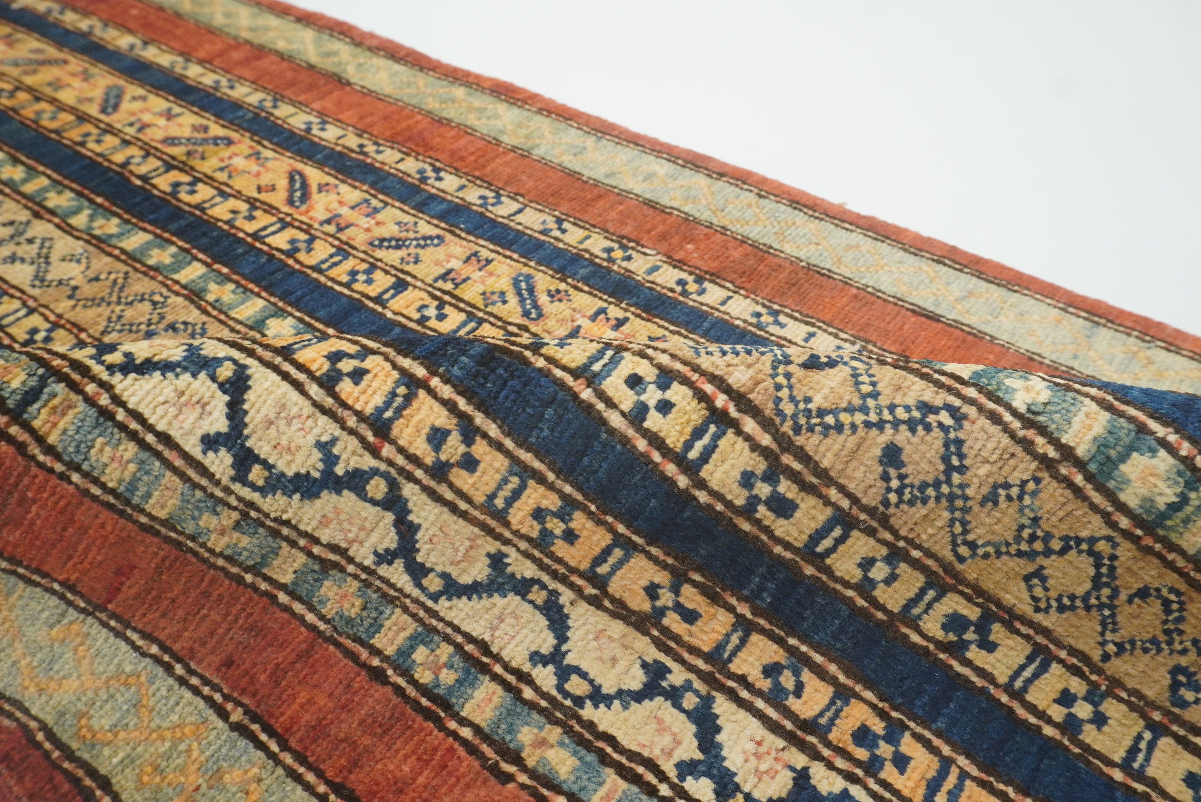 2x5 Red Shaal Turkish Hand knotted Runner Rug - Yildiz Rugs