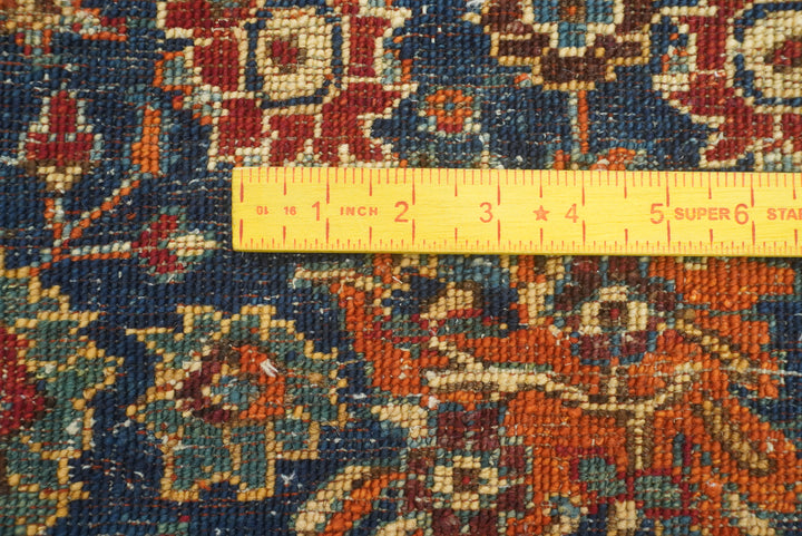 9x12 Navy Blue Hereke Hand Knotted Wool Oriental Rug - Yildiz Rugs