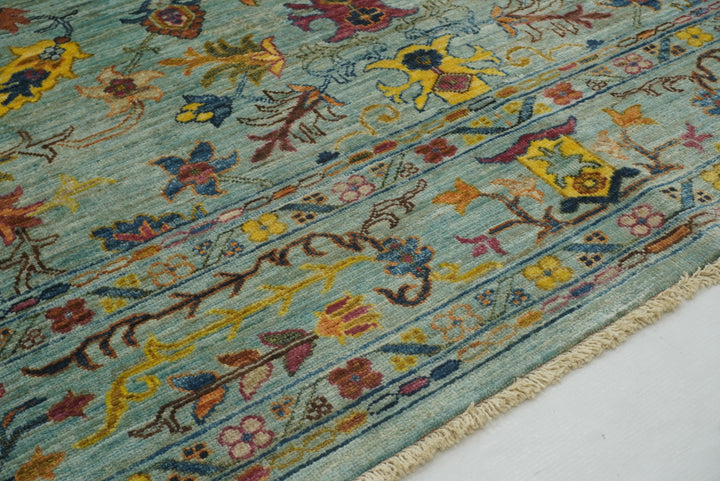 6x8 Blue Waziri Afghan Hand Knotted Oriental Rug