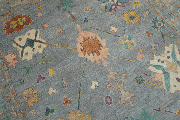 8x10 Oushak Light Gray Hand knotted Turkish Rug - Yildiz Rugs