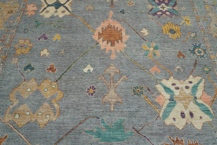 8x10 Oushak Light Gray Hand knotted Turkish Rug - Yildiz Rugs