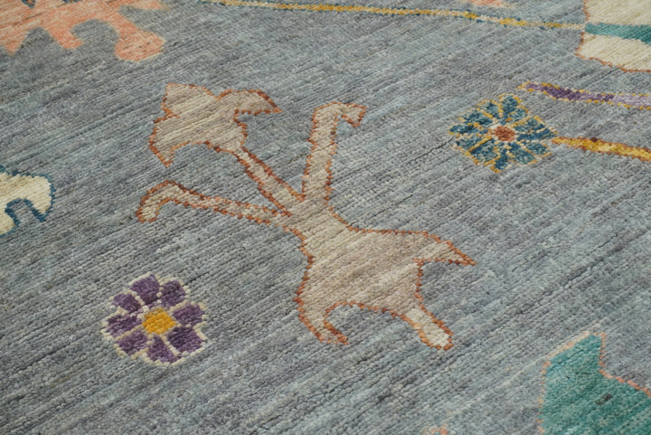 8x10 Oushak Light Gray Hand knotted Turkish Rug - Yildiz Rugs