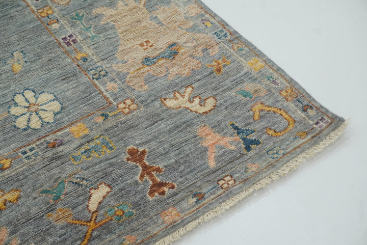 8x10 Oushak Light Gray Hand knotted Turkish Rug - Yildiz Rugs