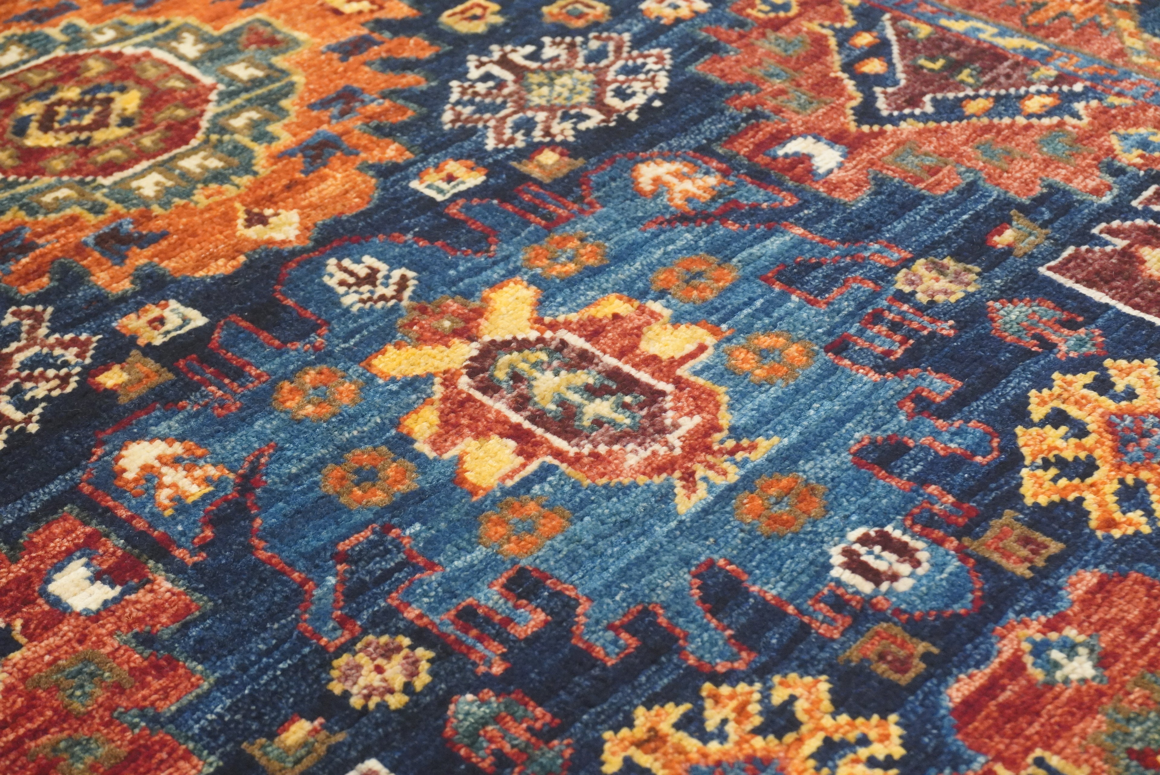 3x5 Navy Blue Baluch Afghan Hand knotted Oriental Rug - Yildiz Rugs