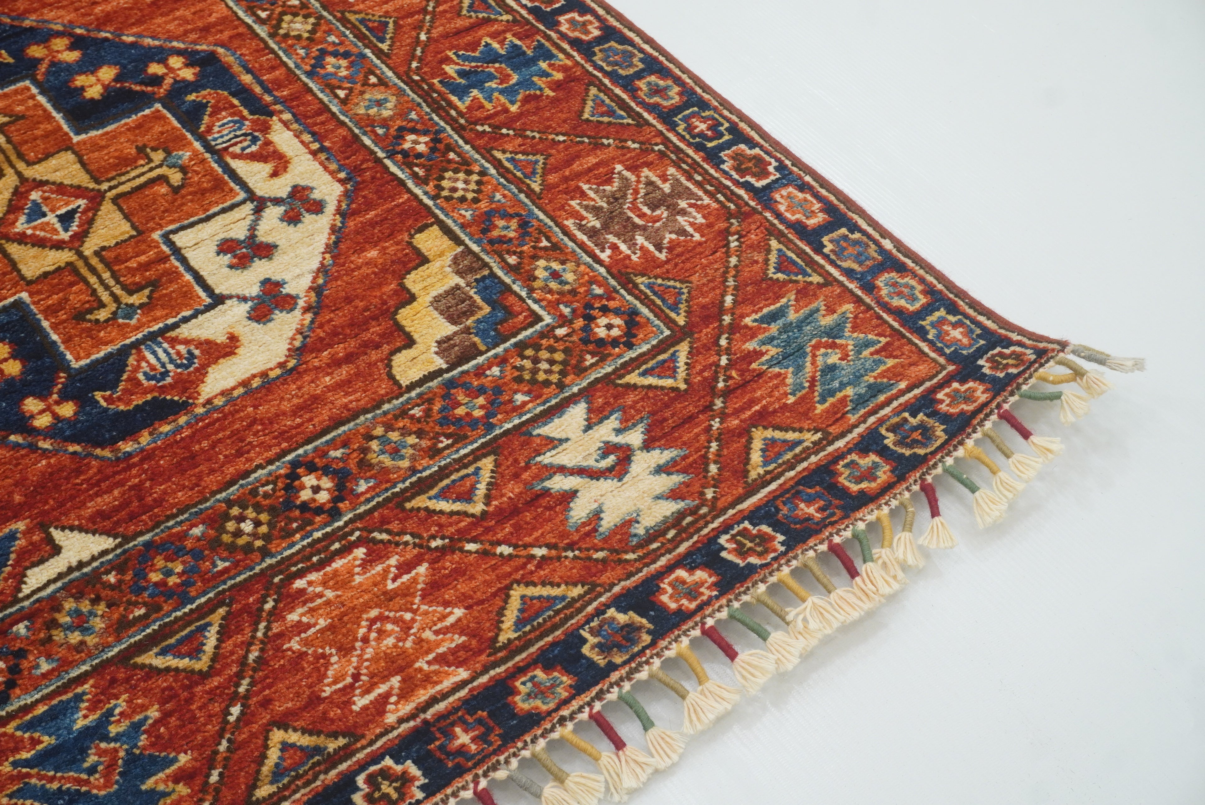 10 ft Red Ersari Afghan Hand Knotted Runner Rug - Yildiz Rugs