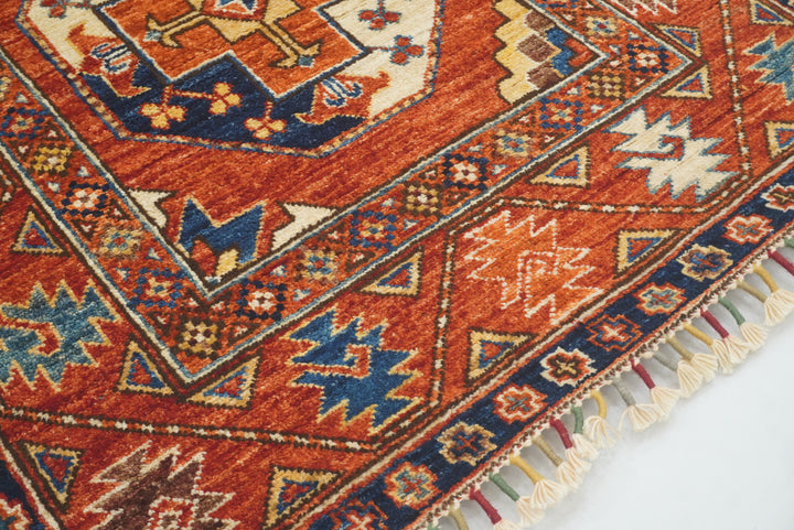 10 ft Red Ersari Afghan Hand Knotted Runner Rug - Yildiz Rugs