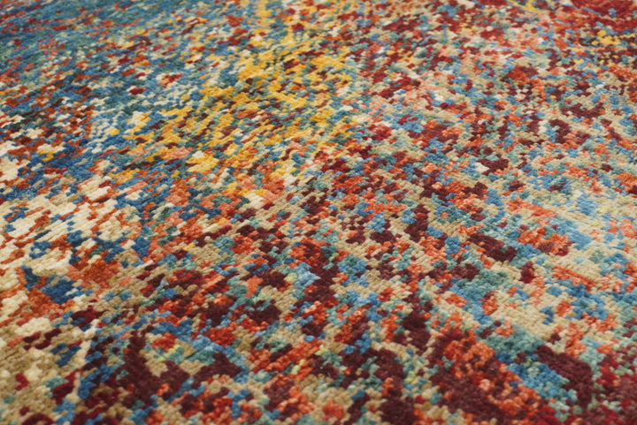 6x8 Red Bidjar Hand-Knotted Wool Modern Rug - Yildiz Rugs