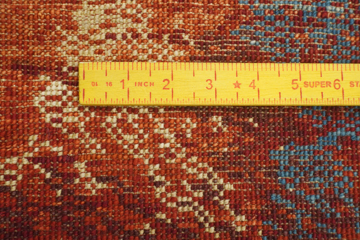 6x8 Red Bidjar Hand-Knotted Wool Modern Rug - Yildiz Rugs