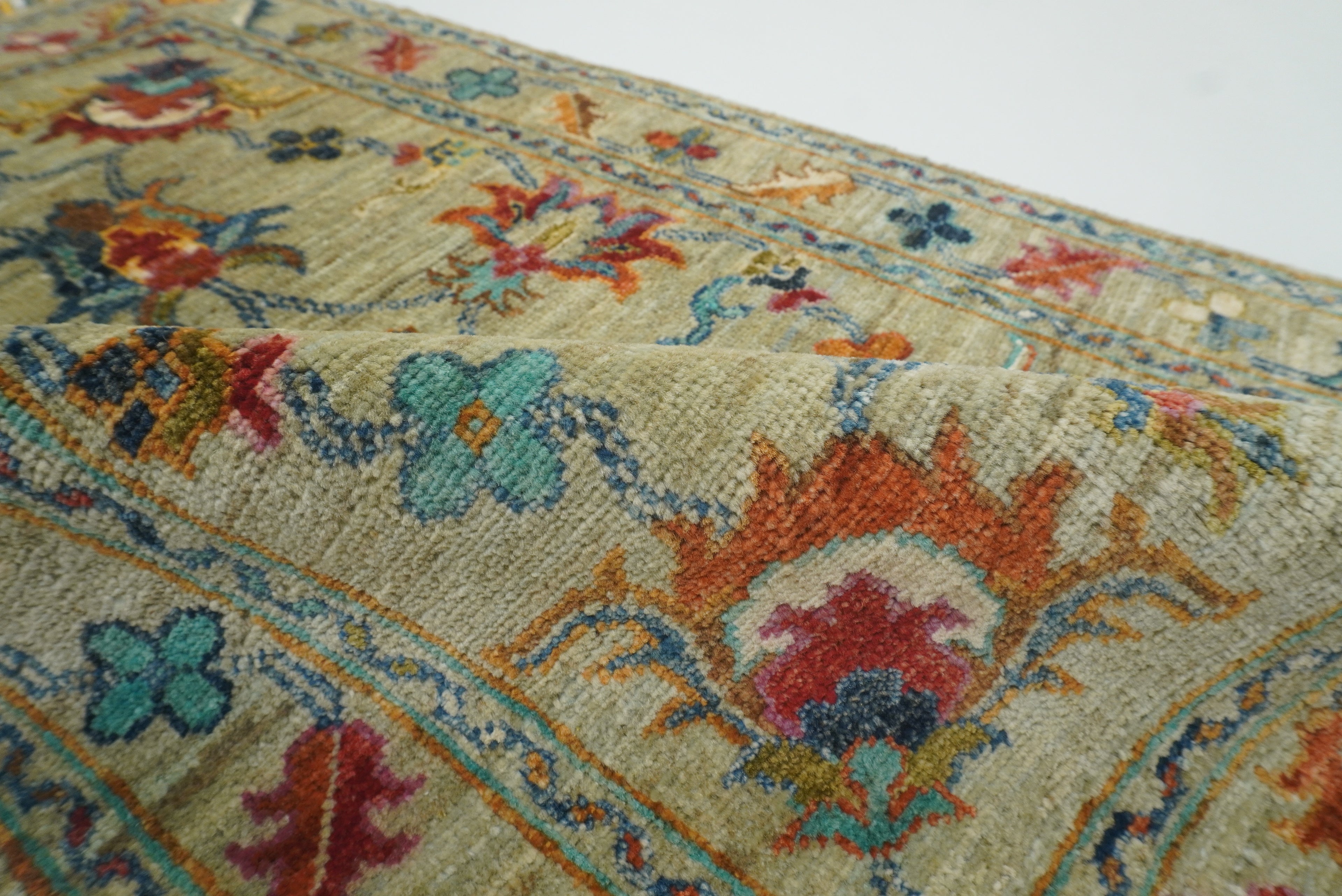 2x3 Green Afghan Waziri Hand Knotted Rug - Yildiz Rugs