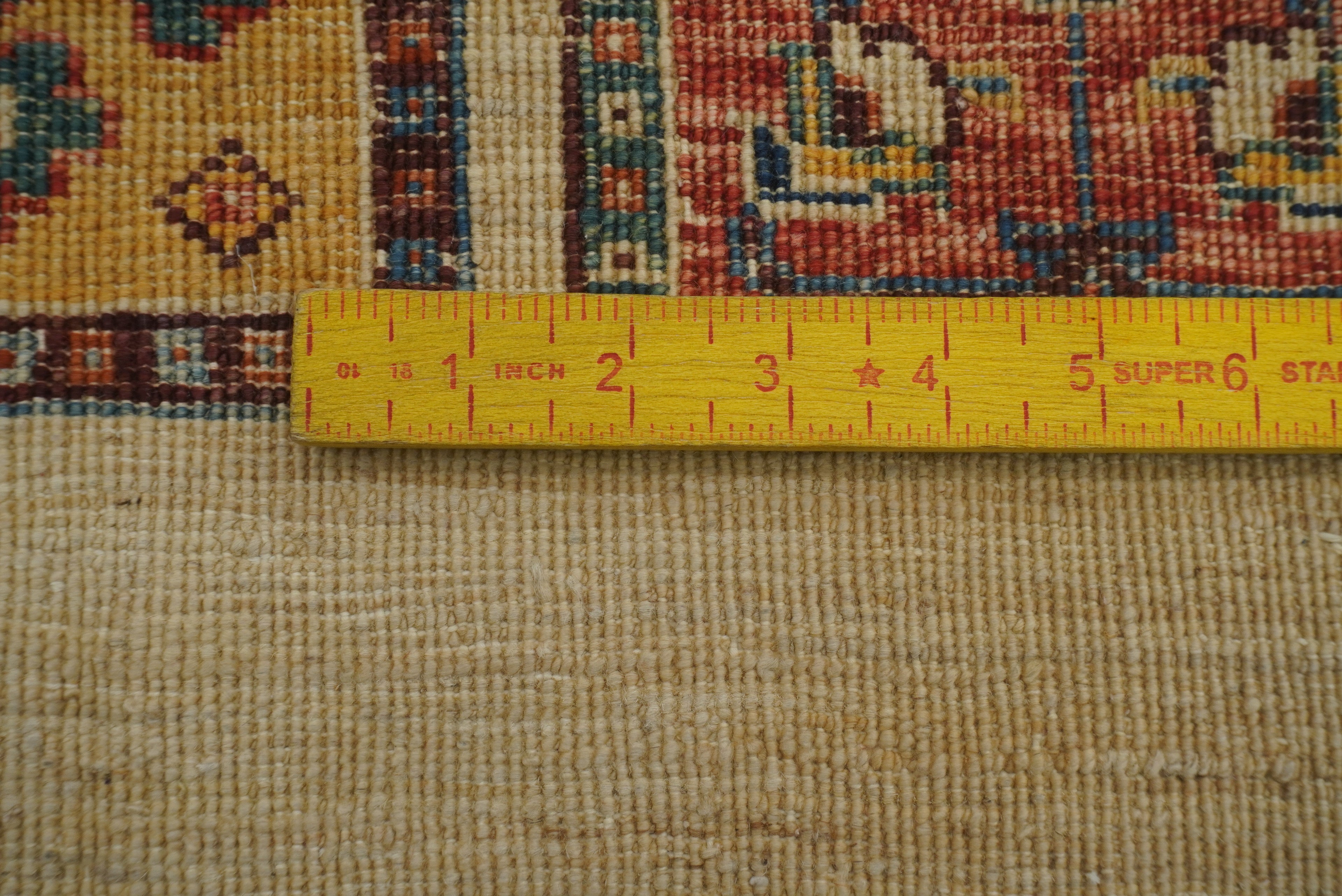 3x4 Beige Bakhtiar Afghan Hand Knotted Rug - Yildiz Rugs