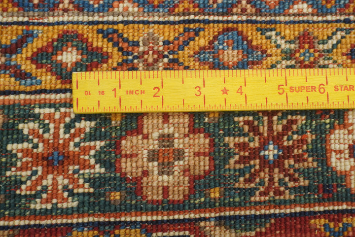 2'8"x9'6" Red Tribal Hand-Knotted Wool Runner Rug - Yildiz Rugs