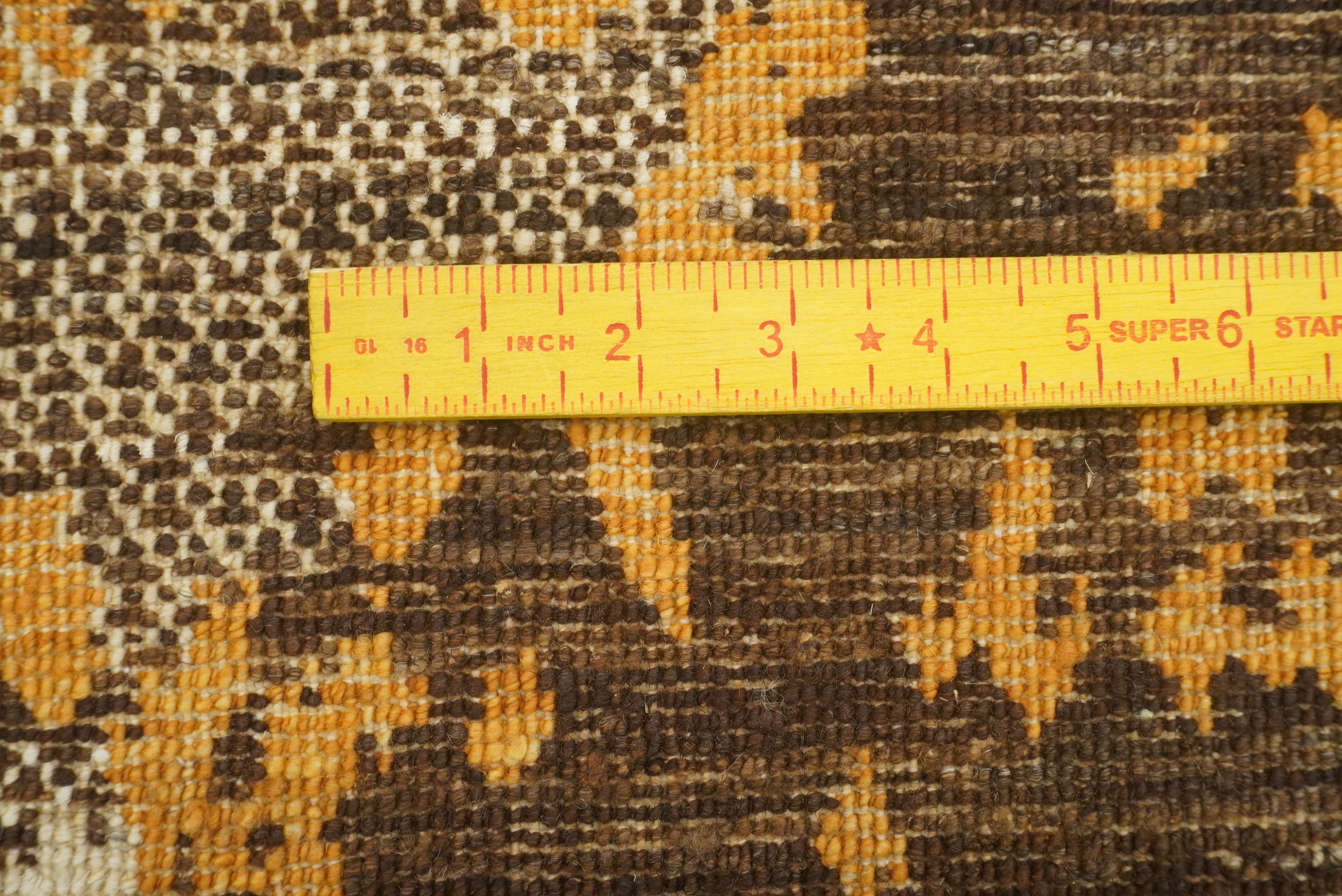 8x10 Brown Afghan Hand Knotted Wool Modern Rug - Yildiz Rugs