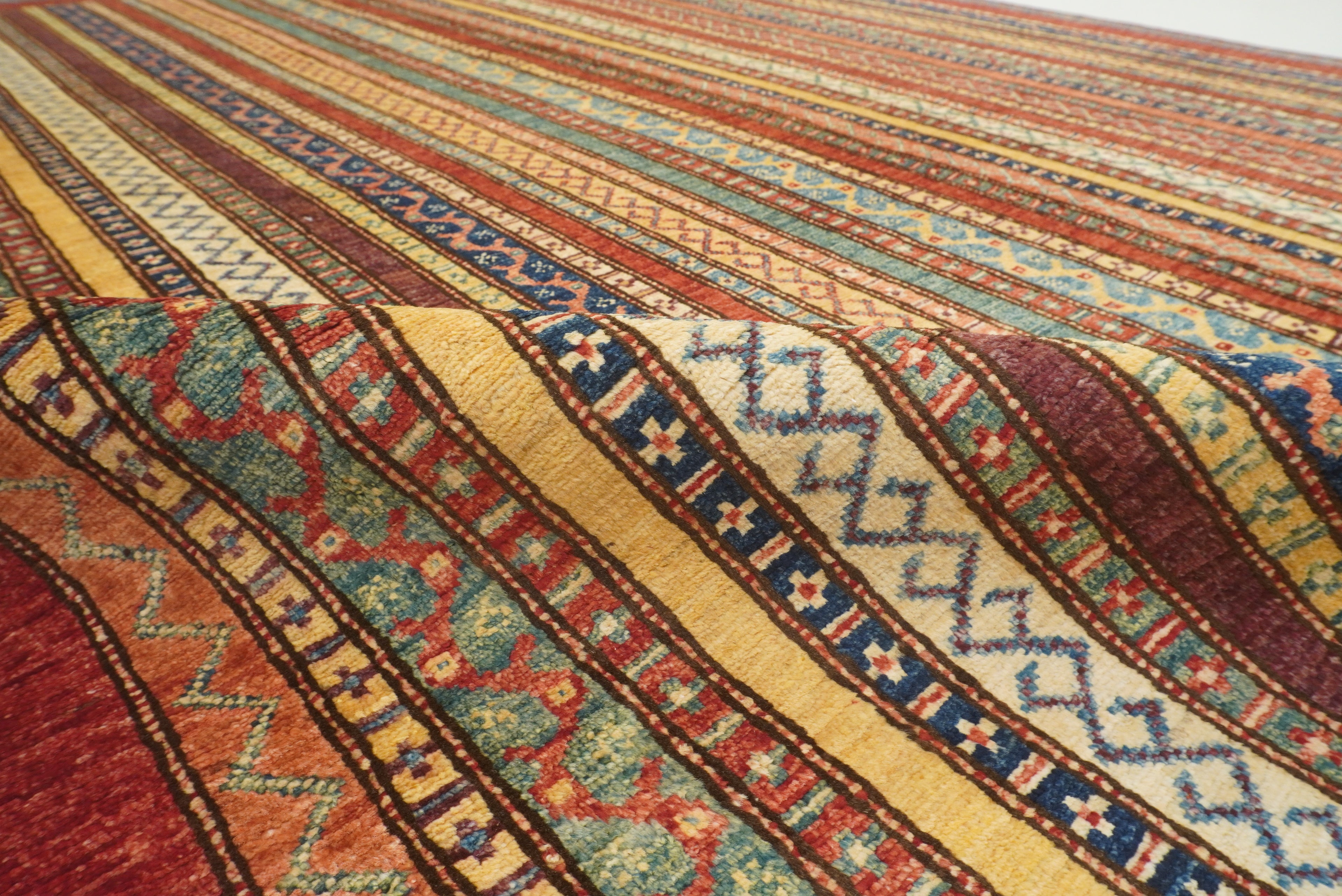 7x8 Red Turkish Style Hand-Knotted Wool Tribal Rug - Yildiz Rugs