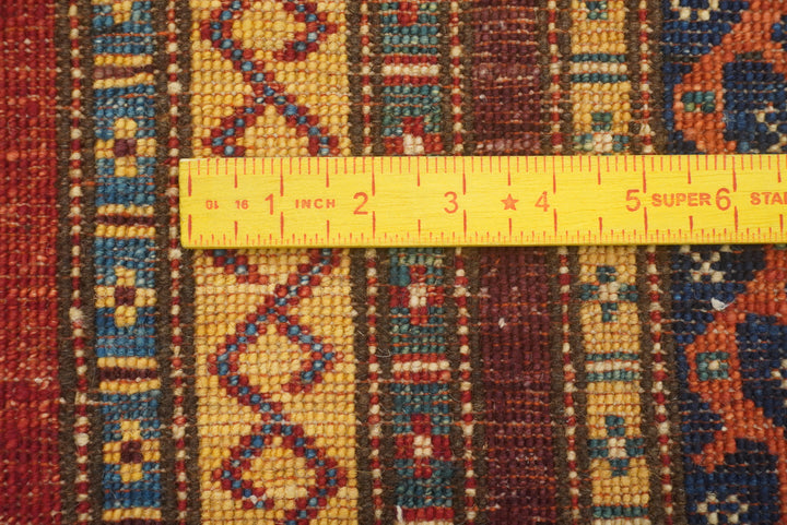 7x8 Red Turkish Style Hand-Knotted Wool Tribal Rug - Yildiz Rugs