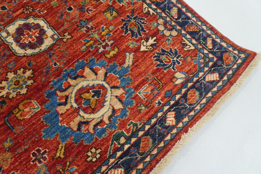 5x5 Red Square Bidjar Afghan Handmade Oriental Rug - Yildiz Rugs