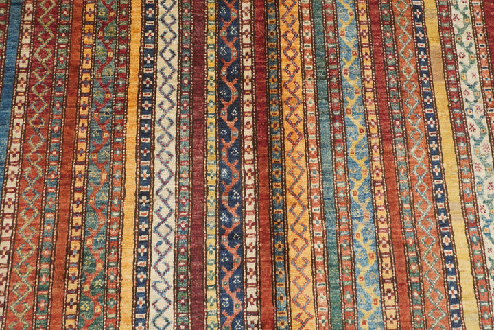 6x8 Red Turkish Style Handmade Afghan wool Rug - Yildiz Rugs
