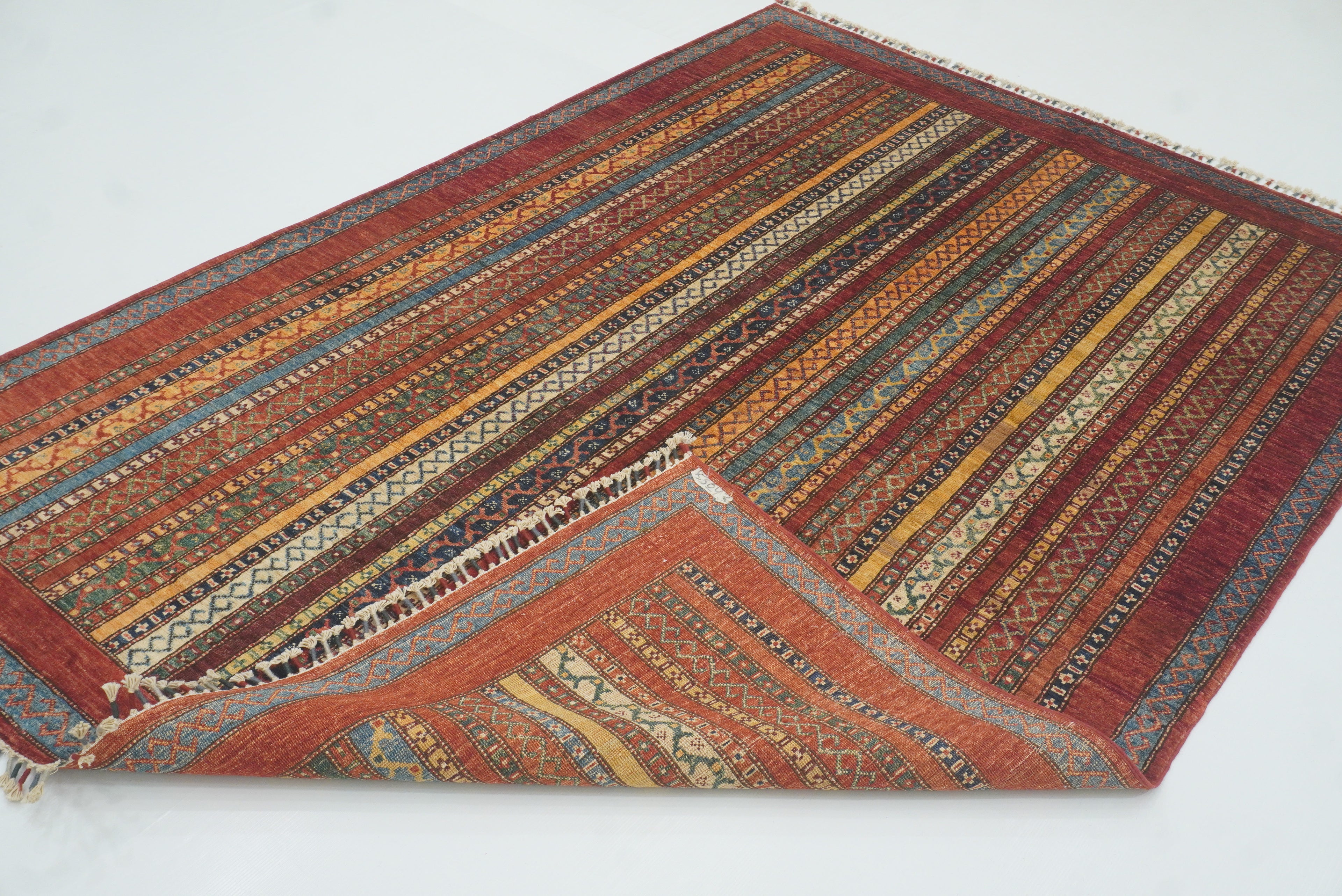 6x8 Red Turkish Style Handmade Afghan wool Rug - Yildiz Rugs
