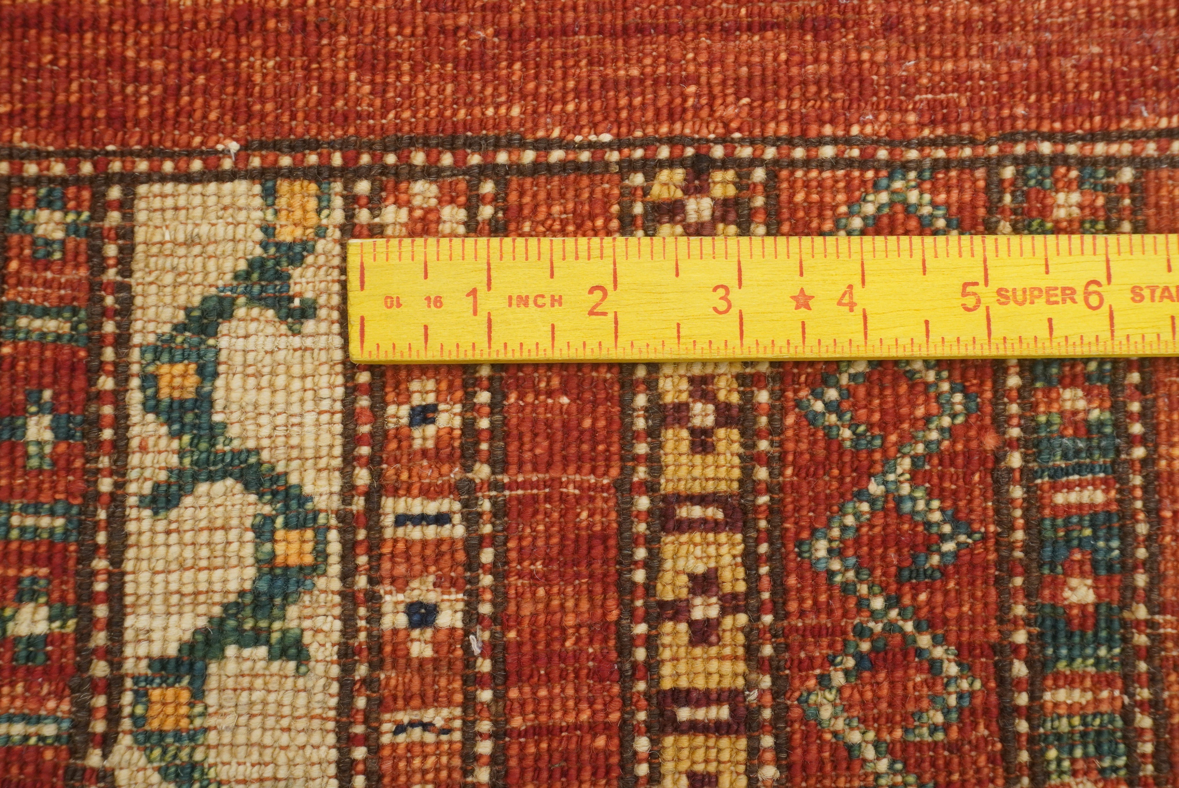 6x8 Red Turkish Style Handmade Afghan wool Rug - Yildiz Rugs