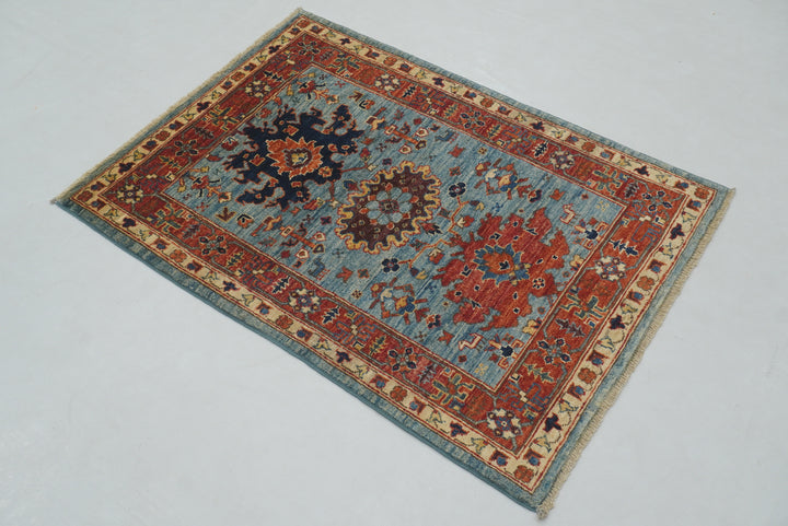 3x4 Blue Bidjar Afghan Hand knotted Rug