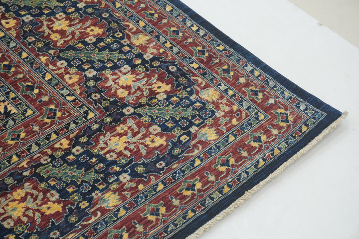 9x11 Navy Blue Turkish Hereke Hand knotted Oriental Rug