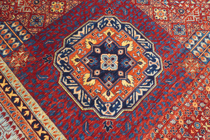 12'x14'9" Red Mamluk Turkish Hand knotted Medallion Rug - Yildiz Rugs