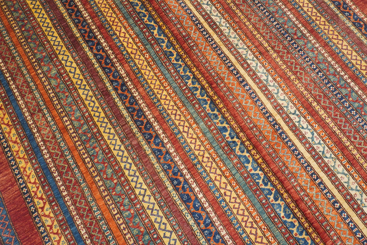 7x10 Red Turkish Style Hand-Knotted Tribal Rug - Yildiz Rugs