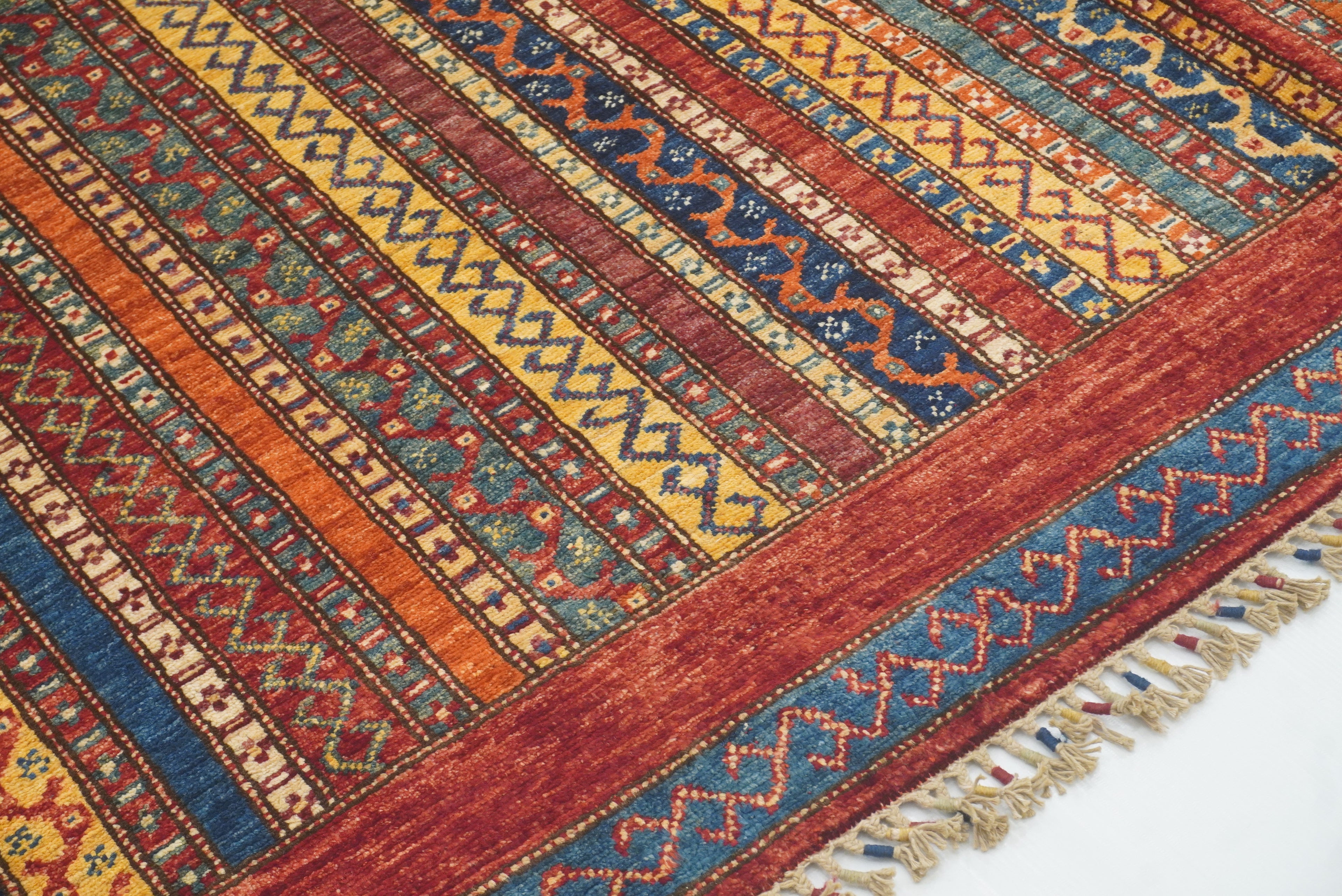 7x10 Red Turkish Style Hand-Knotted Tribal Rug - Yildiz Rugs