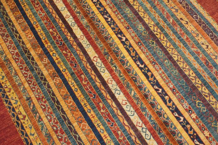 7x10 Red Turkish Style Hand-Knotted Wool Rug - Yildiz Rugs