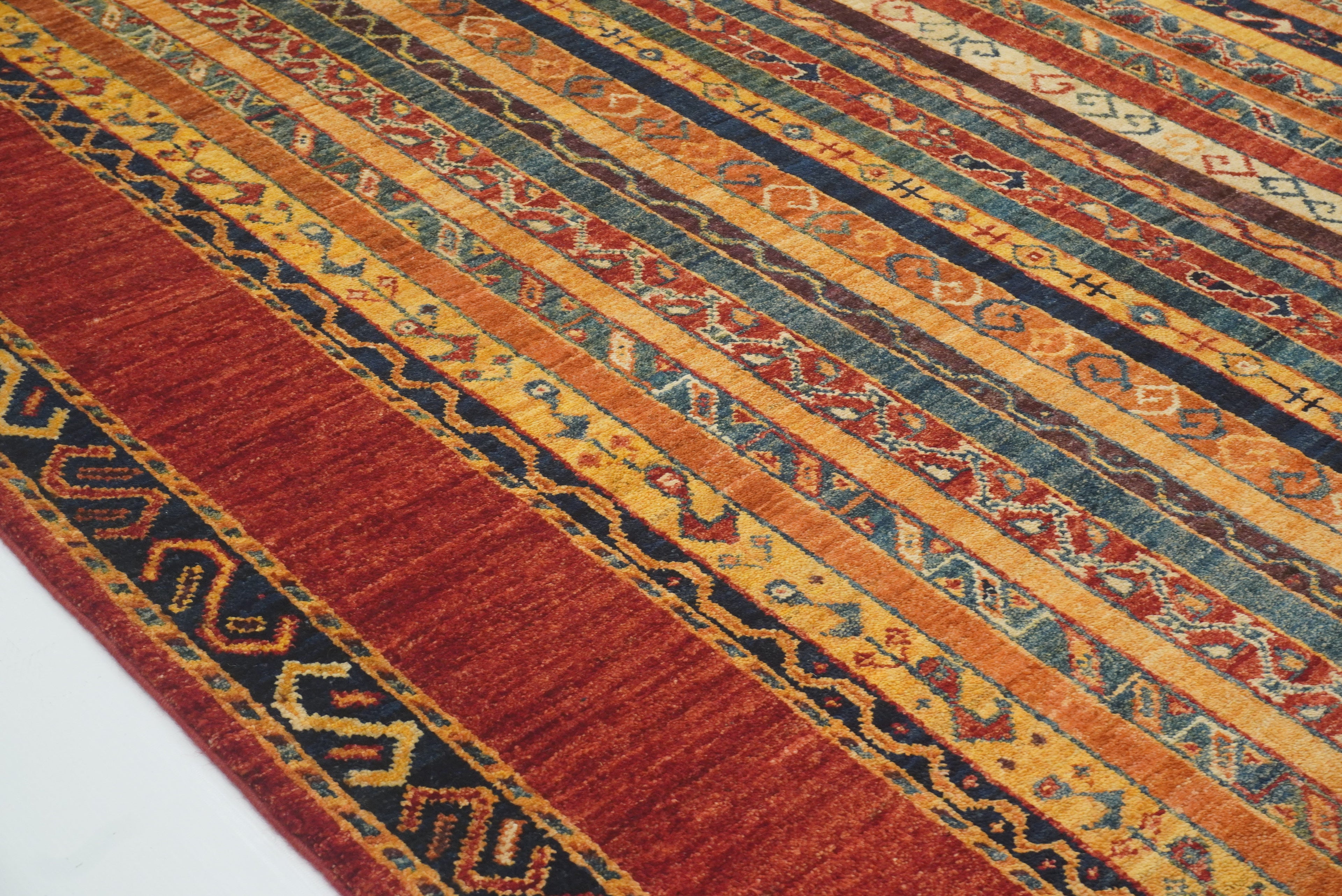 7x10 Red Turkish Style Hand-Knotted Wool Rug - Yildiz Rugs