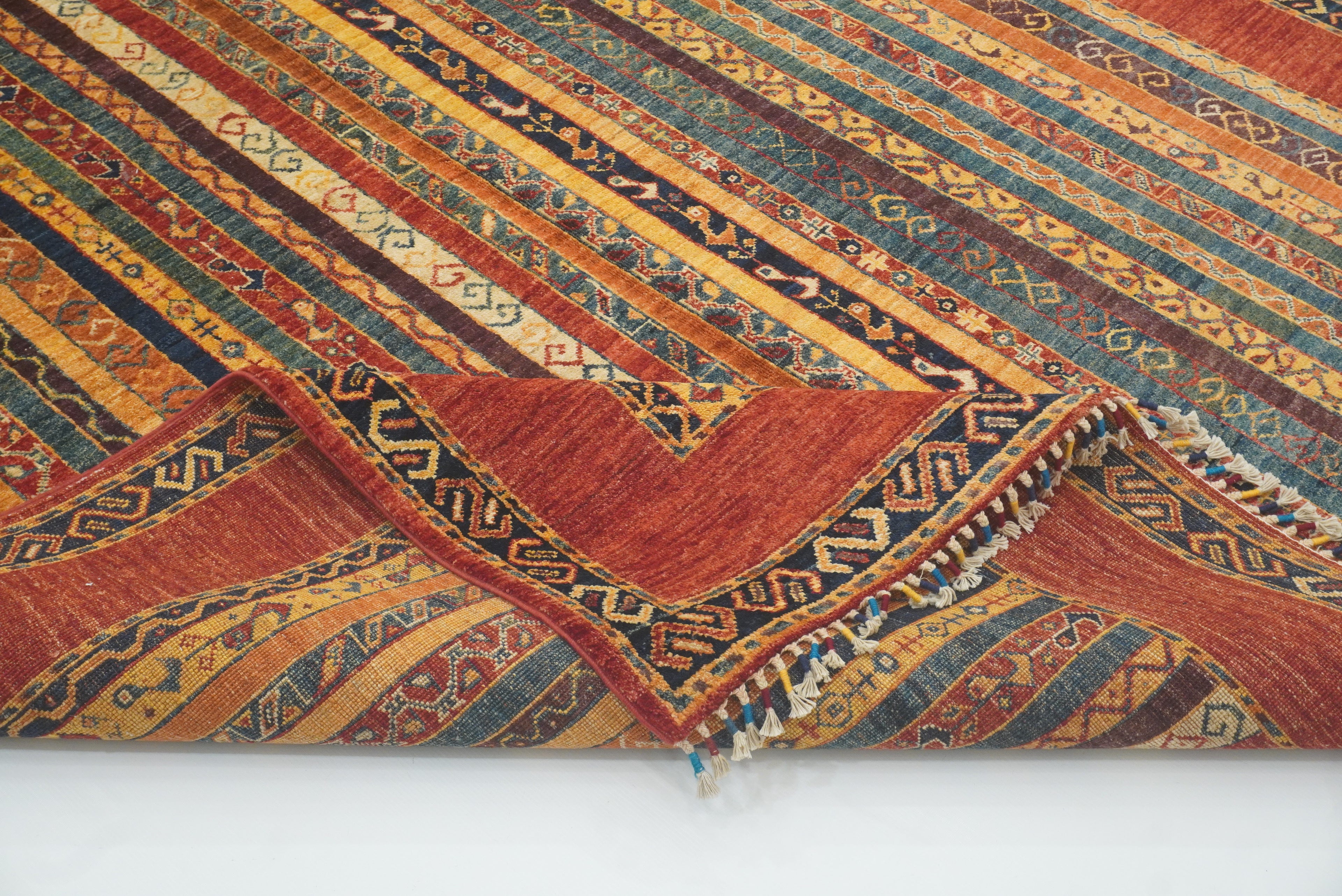 7x10 Red Turkish Style Hand-Knotted Wool Rug - Yildiz Rugs