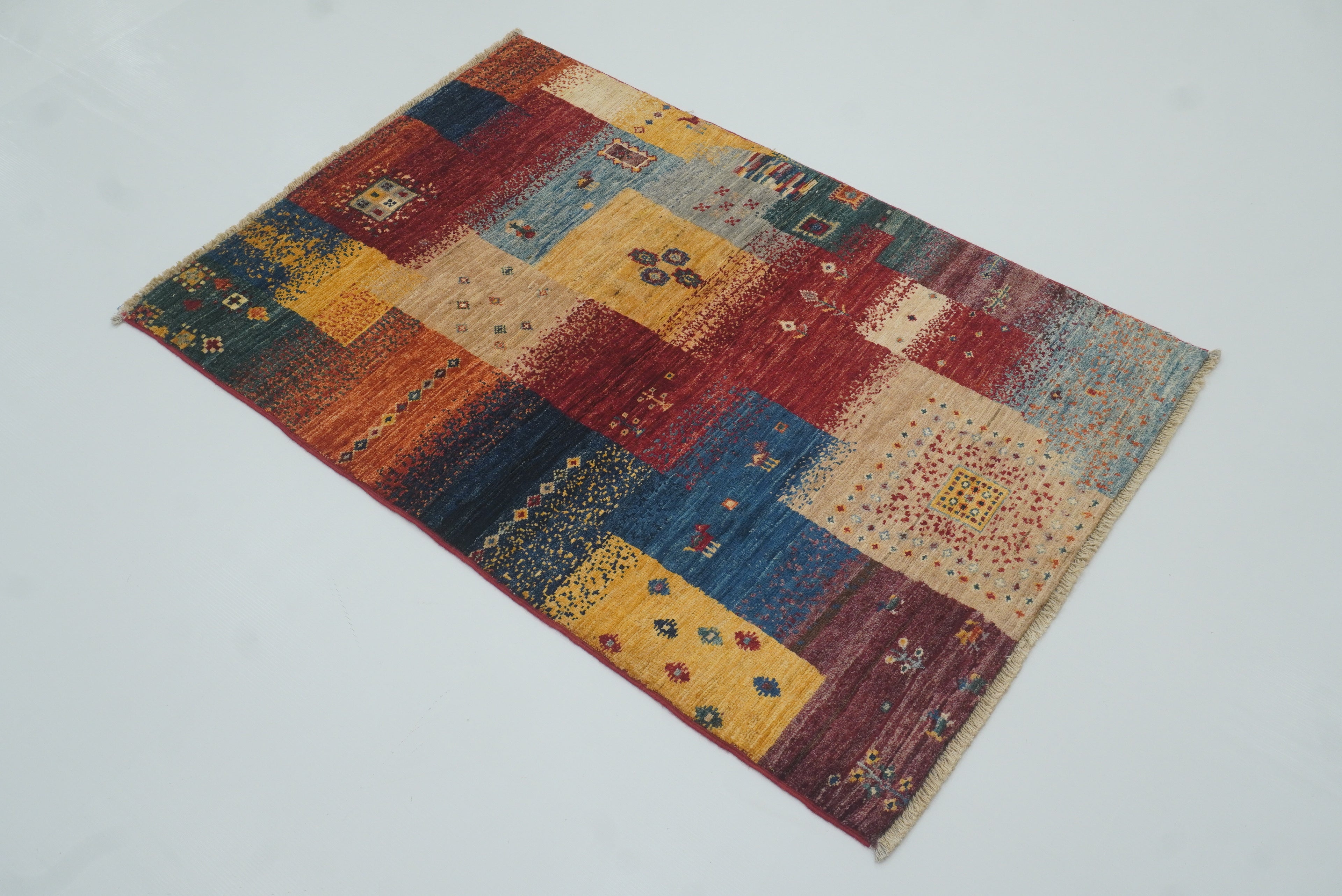 3x4 Gabbeh Afghan Hand Knotted Rug - Yildiz Rugs
