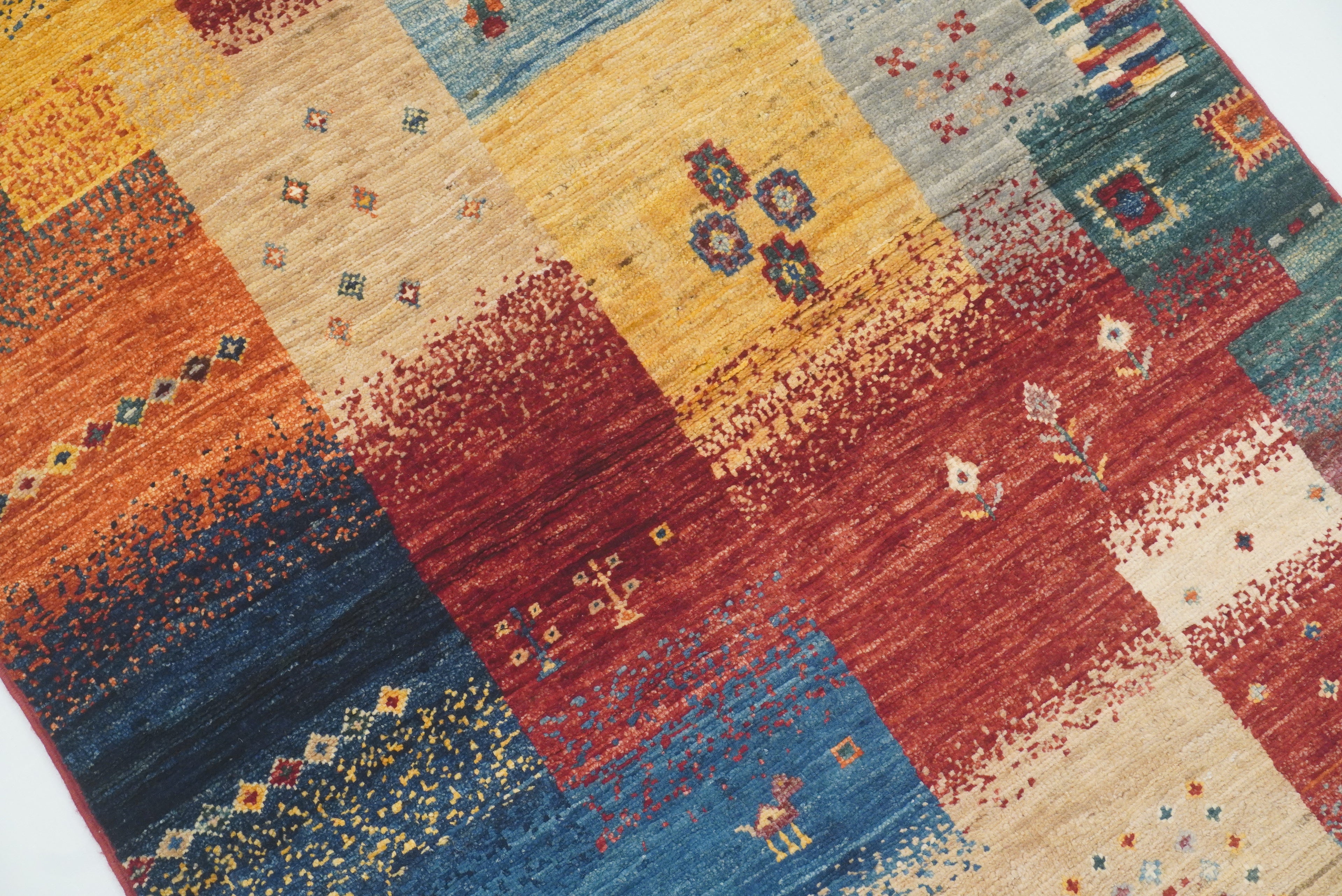 3x4 Gabbeh Afghan Hand Knotted Rug - Yildiz Rugs