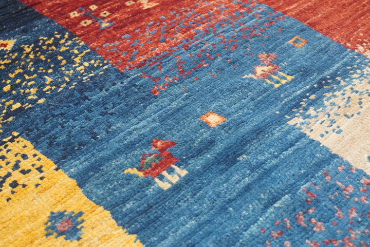 3x4 Gabbeh Afghan Hand Knotted Rug - Yildiz Rugs