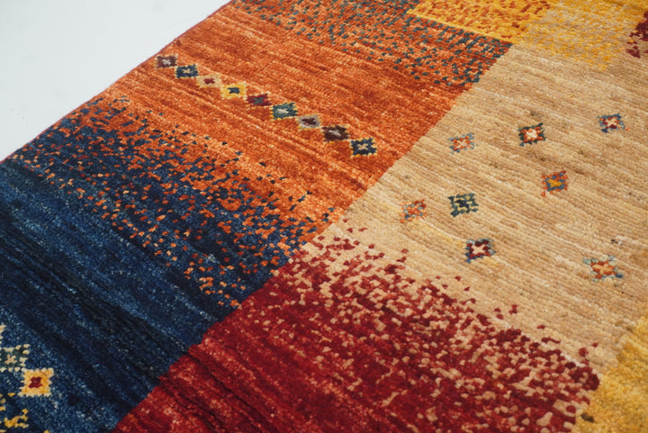 3x4 Gabbeh Afghan Hand Knotted Rug - Yildiz Rugs