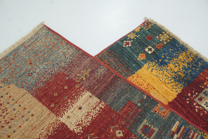 3x4 Gabbeh Afghan Hand Knotted Rug - Yildiz Rugs