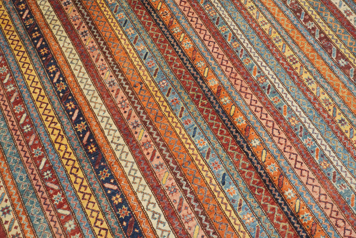 7x10 Red Turkish Style Hand-Knotted Wool Rug - Yildiz Rugs