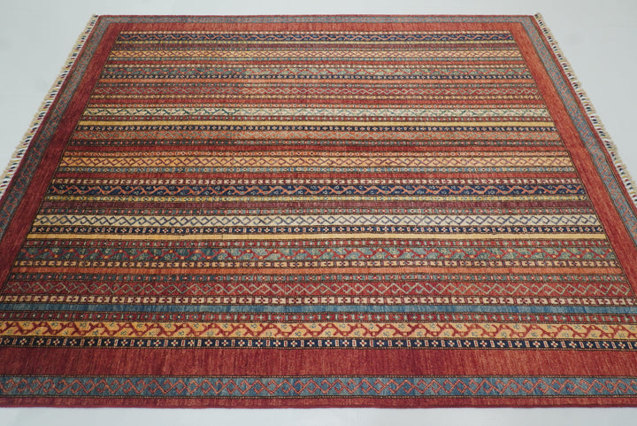 7x8 Red Area Turkish Style Hand-Knotted Rug - Yildiz Rugs