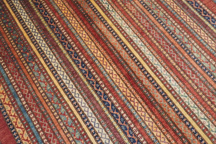 7x8 Red Area Turkish Style Hand-Knotted Rug - Yildiz Rugs