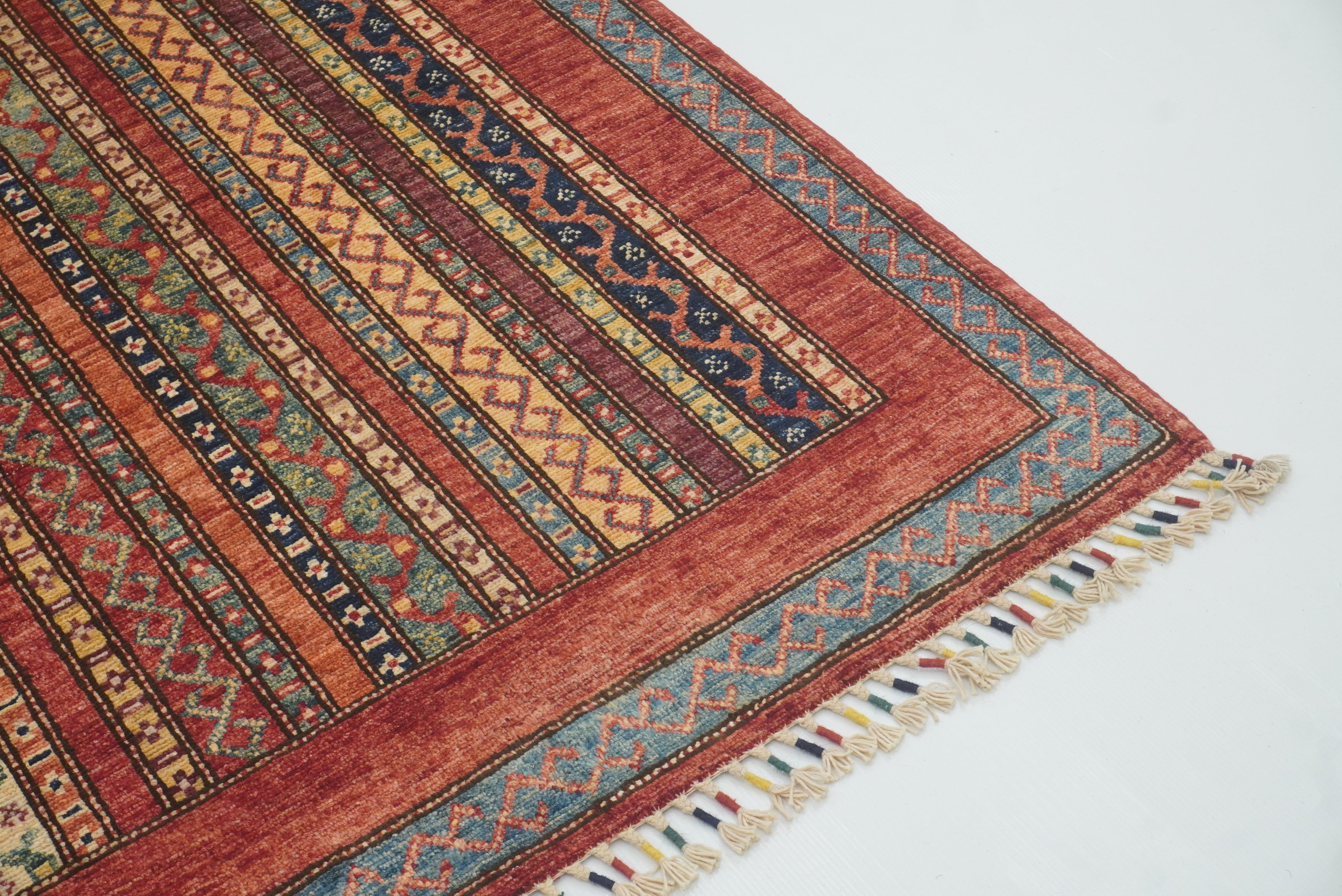 7x8 Red Area Turkish Style Hand-Knotted Rug - Yildiz Rugs
