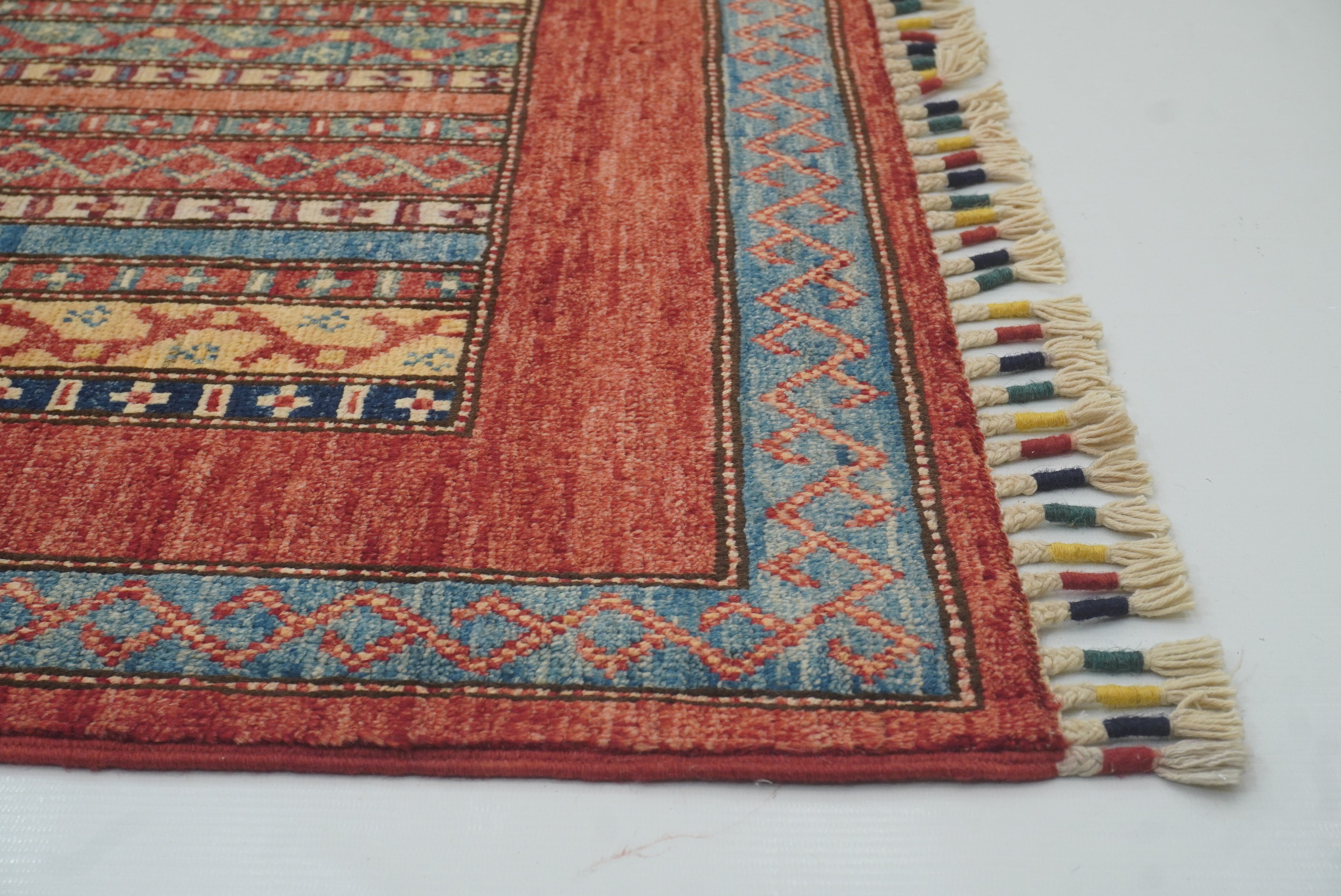 7x8 Red Area Turkish Style Hand-Knotted Rug - Yildiz Rugs